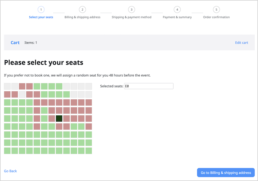 Additional checkout step Additional checkout step